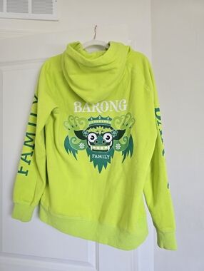 Barong Family Neon Green Hoodie Yellow Claw Amsterdam Festival Merch Unisex L